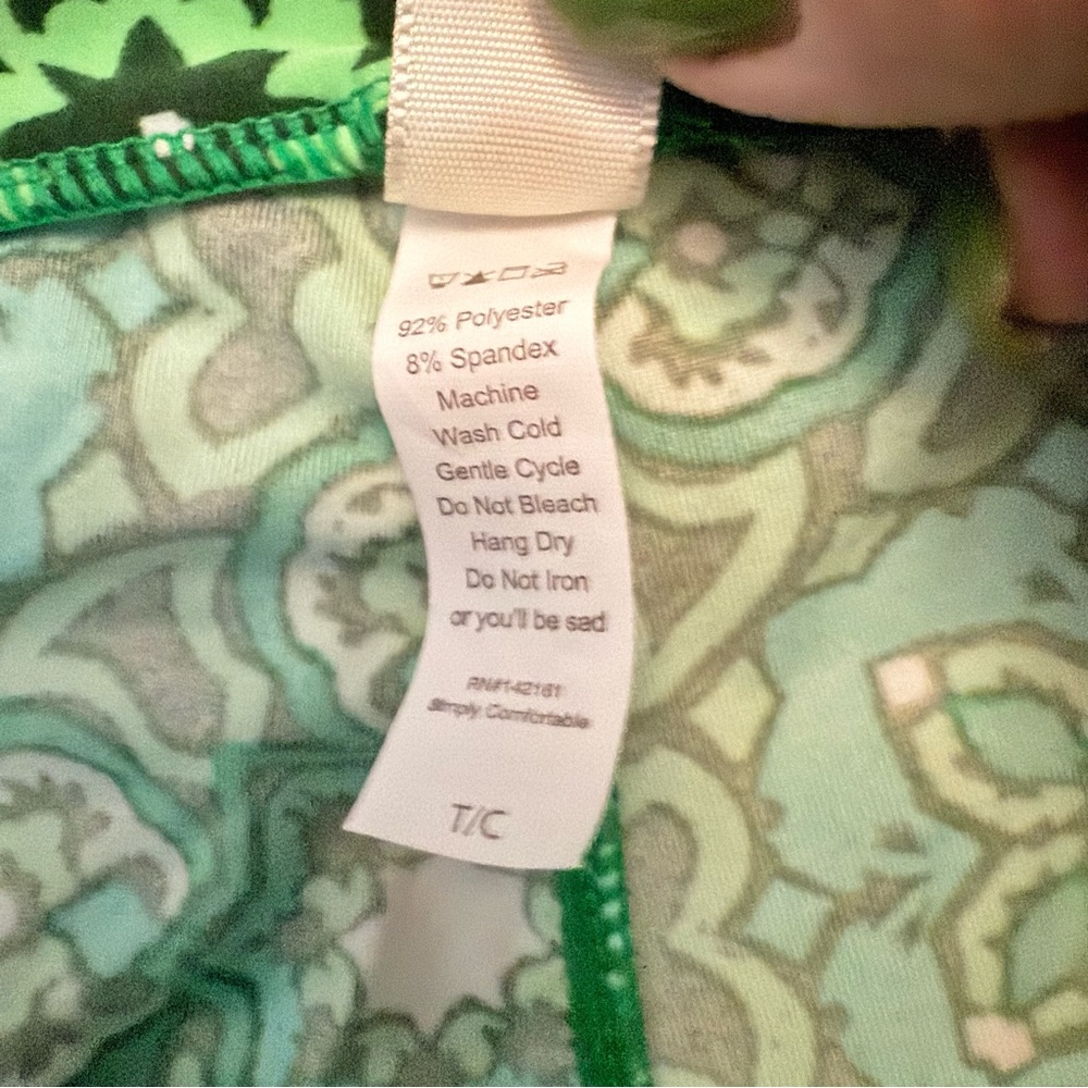 Lularoe Green Patterned Leggings - image 4